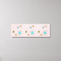 Roze Iconische atoomstakken Stretted Canvas