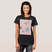 Roze Iconische atoomStarbursts T-Shirt (Voorkant volledig)