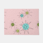 Roze Iconische atoomstartbarsten Deurklep Deurmat (Voorkant)