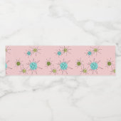 Roze Iconische atoomstookolie Etiket waterflesje (Enkel label)