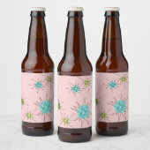 Roze iconische atoomstookotellen met etiket op fle (Flessen)