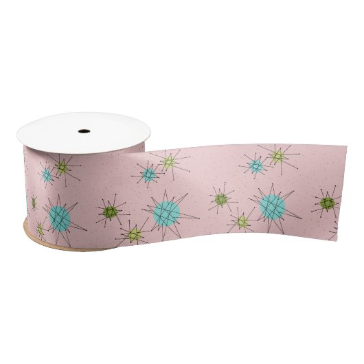 Roze Iconische atoomstoot Ribbon Satijnen Lint (Spoel)