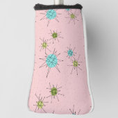 Roze Iconische atoomstootstoten Putter Hoesje Golfheadcover (Draai 90)