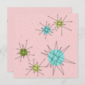 Roze Iconische atoomuitbarstingen Kaart (Voorkant / Achterkant)