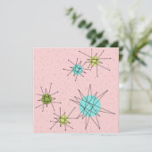 Roze Iconische atoomuitbarstingen Kaart (Staand voorkant)