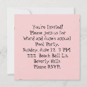 Roze Iconische atoomuitbarstingen Kaart (Achterkant)