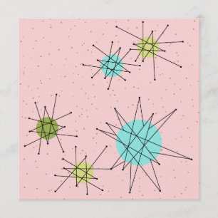 Roze Iconische atoomuitbarstingen Kaart