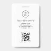 Roze ID | Werknemer de Veiligheid van het Bedrijf Badge (Achterkant)