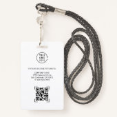 Roze ID | Werknemer de Veiligheid van het Bedrijf Badge (Achterkant met draagriem)