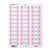 Roze ijkat etiket (Full Sheet)