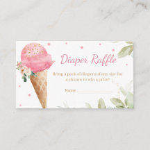 Roze Ijs Baby Shower Luier Raffle
