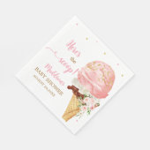 Roze Ijs Baby Shower Servet (Hoek)