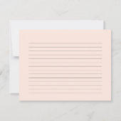 Roze ijs  Bruiloft recept kaart (Achterkant)