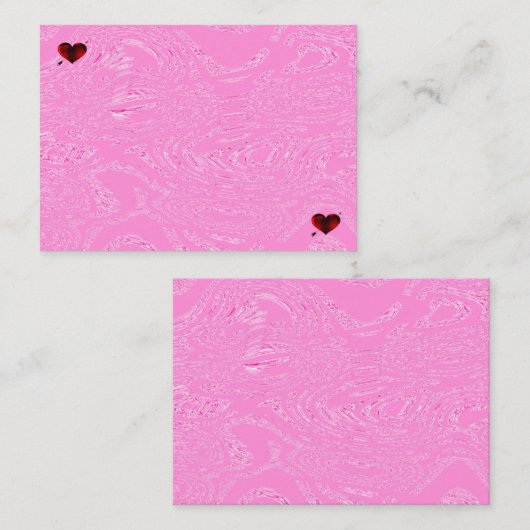 Roze ijs en harten Notitiekaarten Notitiekaartje (Voorkant / Achterkant)