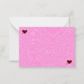 Roze ijs en harten Notitiekaarten Notitiekaartje (Voorkant)