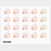 Roze ijs geschept Bruids douche Ronde Sticker (Vel)