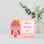 roze ijs kaart (Staand voorkant)