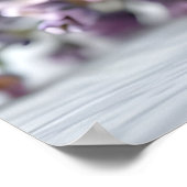 Roze ijs met Lila bloemen en groene munt Poster (Hoek)