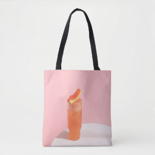 Roze ijs op kegel tote bag
