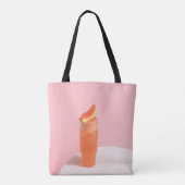 Roze ijs op kegel tote bag (Achterkant)