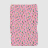 Roze ijs patroon golfhanddoek (Voorkant)