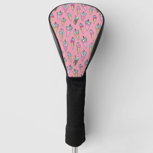 Roze ijs patroon golfheadcover (Voorkant)