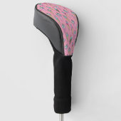 Roze ijs patroon golfheadcover (Schuin)