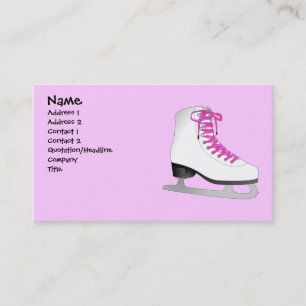 Roze ijs Schaats Visitekaartje