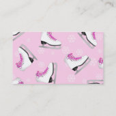 Roze ijs Schaats Visitekaartje (Achterkant)