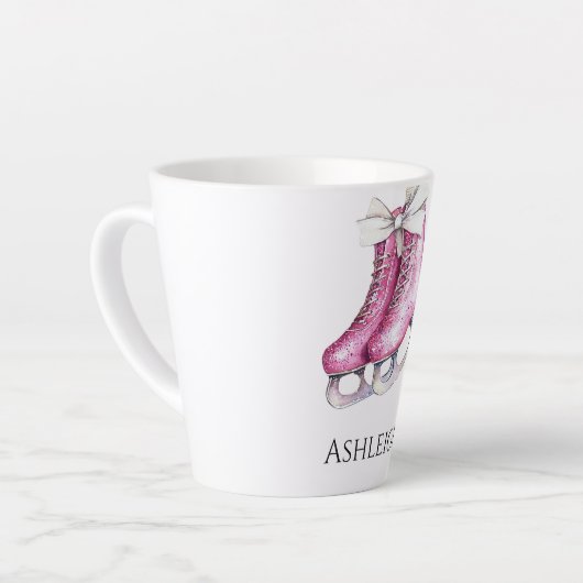  Roze IJs Schaatsen Kerst Latte Mok (Linkerhoek)