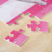 Roze IJs Schaatsen Kerst Legpuzzel (Zijkant)