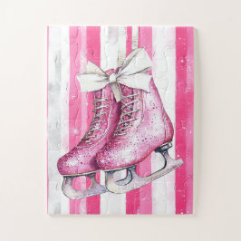  Roze IJs Schaatsen Kerst Legpuzzel