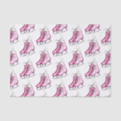 Roze IJs Schaatsen Kerst Tissuepapier (Voorkant)