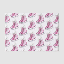 Roze IJs Schaatsen Kerst Tissuepapier