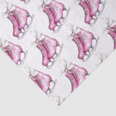 Roze IJs Schaatsen Kerst Tissuepapier (Detail)