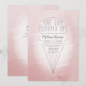 Roze ijs thema Vrijgezellenfeest Kaart (Voorkant / Achterkant)