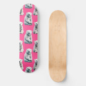 Roze IJsbeer Patroon Ontwerp Persoonlijk Skateboard (Voorkant)