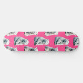 Roze IJsbeer Patroon Ontwerp Persoonlijk Skateboard (Horizontaal)