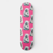 Roze IJsbeer Patroon Ontwerp Persoonlijk Skateboard (Voorkant)