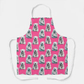 Roze IJsbeer Patroon Ontwerp Schort (Voorkant)
