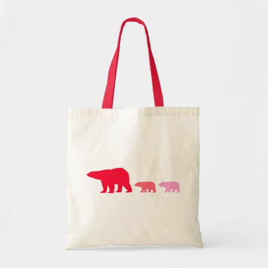 Roze ijsbeer tote bag (Voorkant)