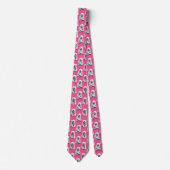 Roze ijsbeerpatroonontwerp stropdas (Voorkant)