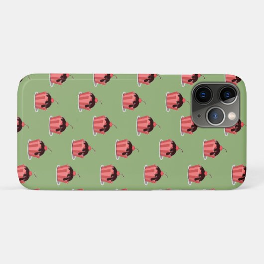 Roze ijsbekertjes op groen Case-Mate iPhone case (Achterkant (horizontaal))
