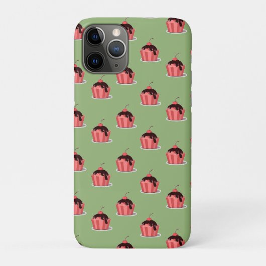 Roze ijsbekertjes op groen Case-Mate iPhone case (Achterkant)