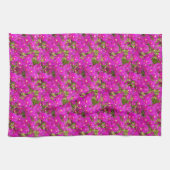 Roze ijsbloemen Floral Kitchen Towel Theedoek (Horizontaal)