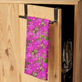Roze ijsbloemen Floral Kitchen Towel Theedoek