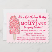 Roze ijsbreker, Birthday Party Shower Kaart (Voorkant)