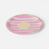 Roze ijsbreker Donut Doughnut Papieren Bordje (Gekanteld)