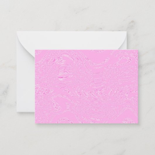 Roze IJsbriefkaarten Notitiekaartje (Voorkant)