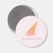 Roze ijsco conus design magneet (Voorkant / Achterkant)